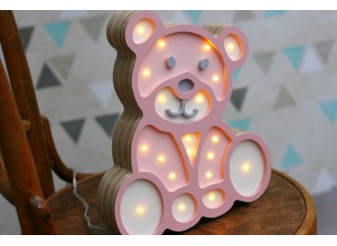Lampa led MIŚ pink